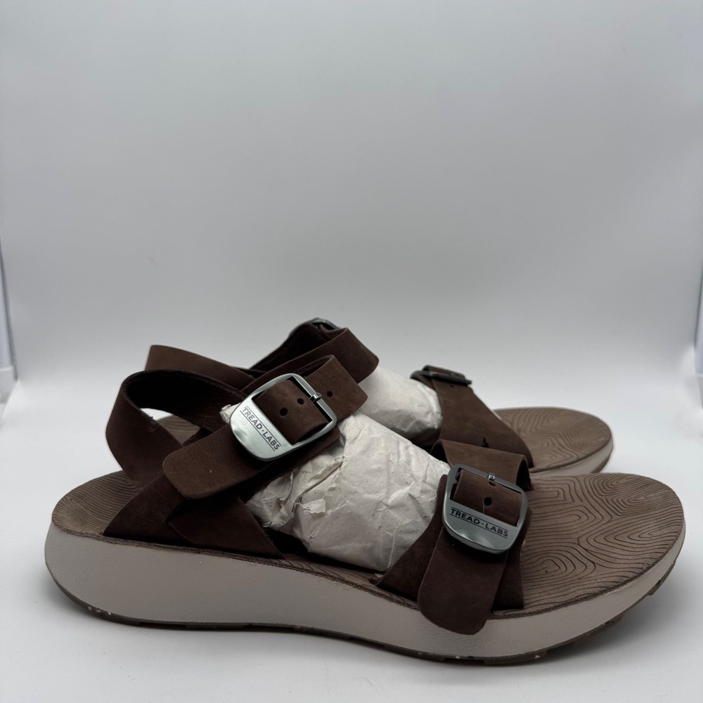 Tread Labs Salinas Leather Suede Footbeds Women's Sandal US 10 Havana SA-L-W10HA